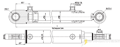 Гидроцилиндр МС80/56х560-3(4).11(925)